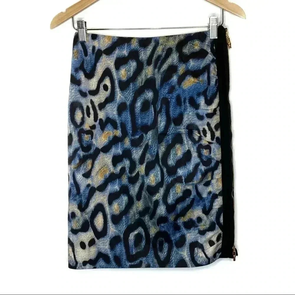 Etcetera Leopard Print Pencil Skirt
